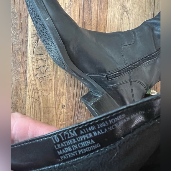 Franco Sarto black leather boots 10.5 jones buckle 1.75” heel - Picture 9 of 11